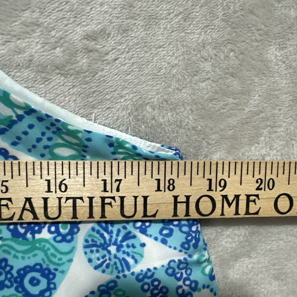 Lilly‎ Pulitzer Halter Top M Blue Green Starfish Sand Dollar Braided Rope Strap - Picture 6 of 7